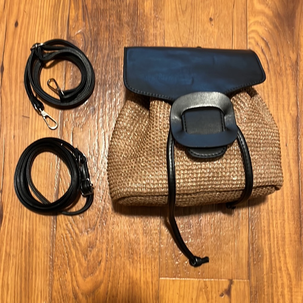 Straw Mini Backpack Bag - image 3